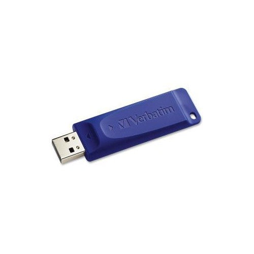 Verbatim 128GB USB Flash Drive Blue 128 GB Blue 1 Pack Retractable, Capless 98659