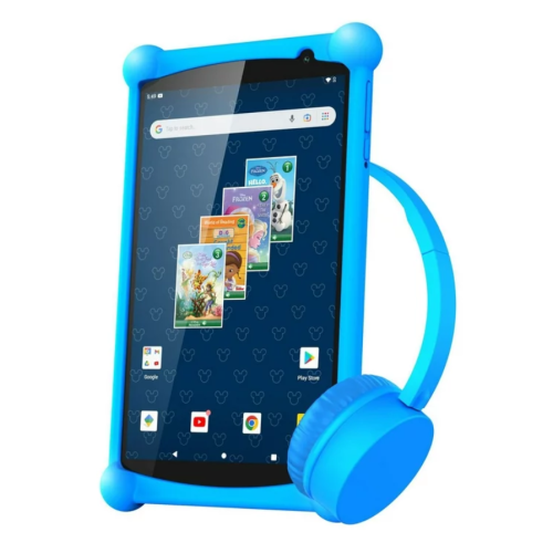 Refurbished (Good) - Disney Smartab 8" HD Android Tablet Bundle with Headphones and Bumper Case- Blue