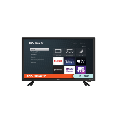 Refurbished (Excellent) - onn. 24" 720p HD LED Roku Smart TV (100012590-CA) - 3 HDMI, 1 USB