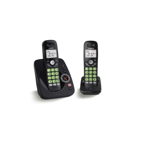 Refurbished (Excellent) - Vtech Dect 6.0 2-Handset Cordless Answering System with Caller ID/Call Waiting (CS6224-21) Black