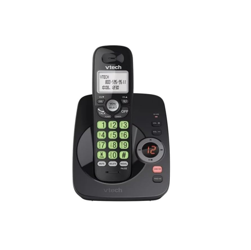 Refurbished (Excellent) - VTech DECT 6.0 Cordless Answering System with Caller ID/Call Waiting, CS6224-11 (Black), CS6224-11