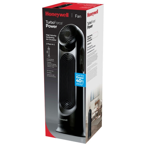 Open Box - Honeywell TurboForce High Velocity Air Circulator & Tower Fan - 32" - Black