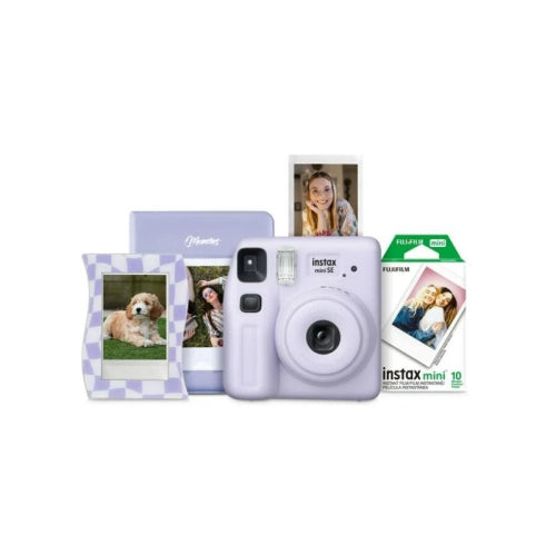 Fujifilm INSTAX MINI SE Instax Camera Bundle - Purple