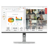 Open Box - Lenovo L-Series 24 inch (60.4cm) FHD IPS Monitor| 100Hz, 1ms, FreeSync, 3Wx2 Speakers, 4xUSB-A, 1xUSB-C, 1x HDMI, PD-45W, Tilt, Swivel,Pivot Height Adjust Stand: L24m-4A