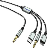 Open Box - Insignia NS-LW16F 3ft Aux Cable Flat