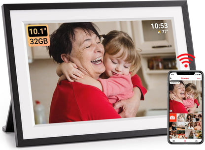 Frameo 10.1 inch Digital Photo Frame (WiFi, 16GB, Black)