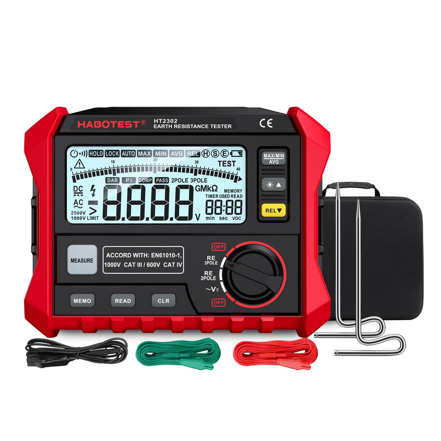 Contact AC Voltage Tester with Adjustable Sensitivity, LCD Display -VT02