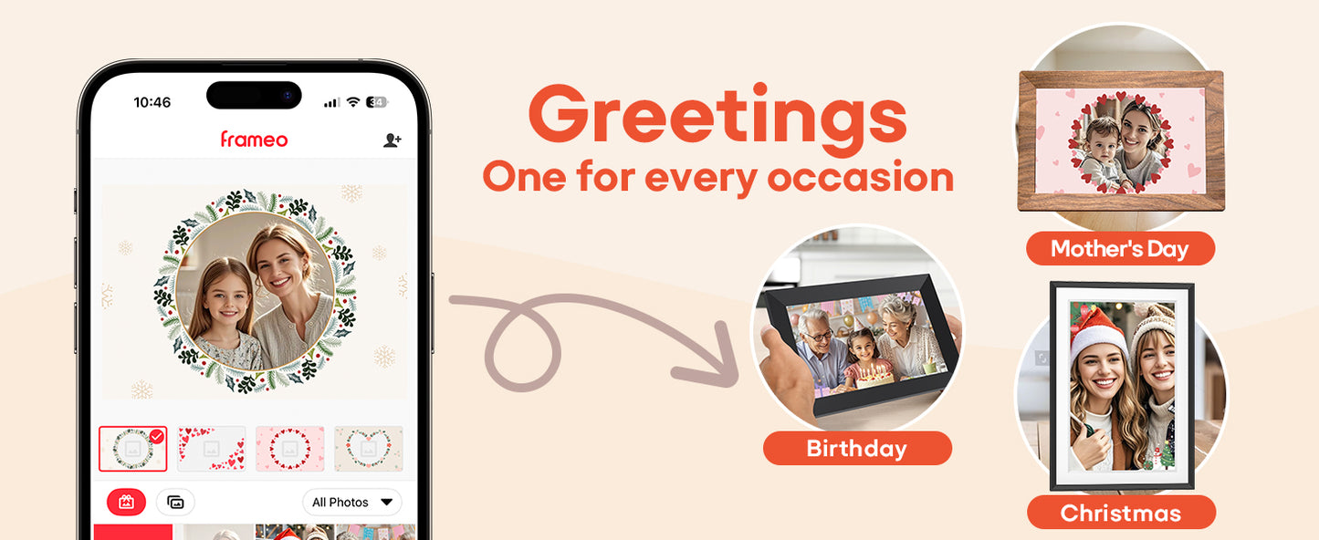 FRAMEO 10.1" Smart WiFi Digital Photo Frame (1280x800 IPS, 16GB)