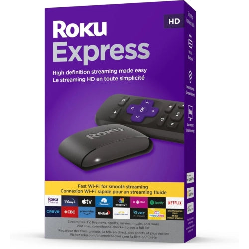 Roku Express HD Streaming Device (2023) with High-Speed HDMI Cable and Simple Remote