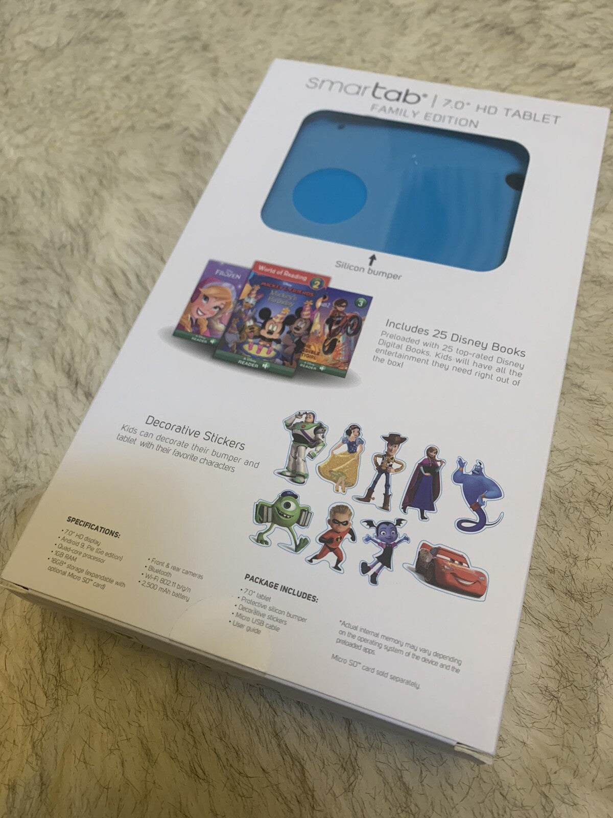 Refurbished (Good) Disney ST7160DBL Smartab 7" HD Android Tablet Bundle with Headphones and Bumper Case Pink